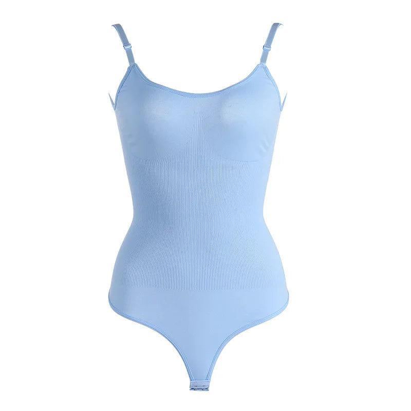 Women Full Body High Elastic Bodysuit Shapewear Seamless Smoothing Tummy Control Waist Trainer Underwear Thong Shaper