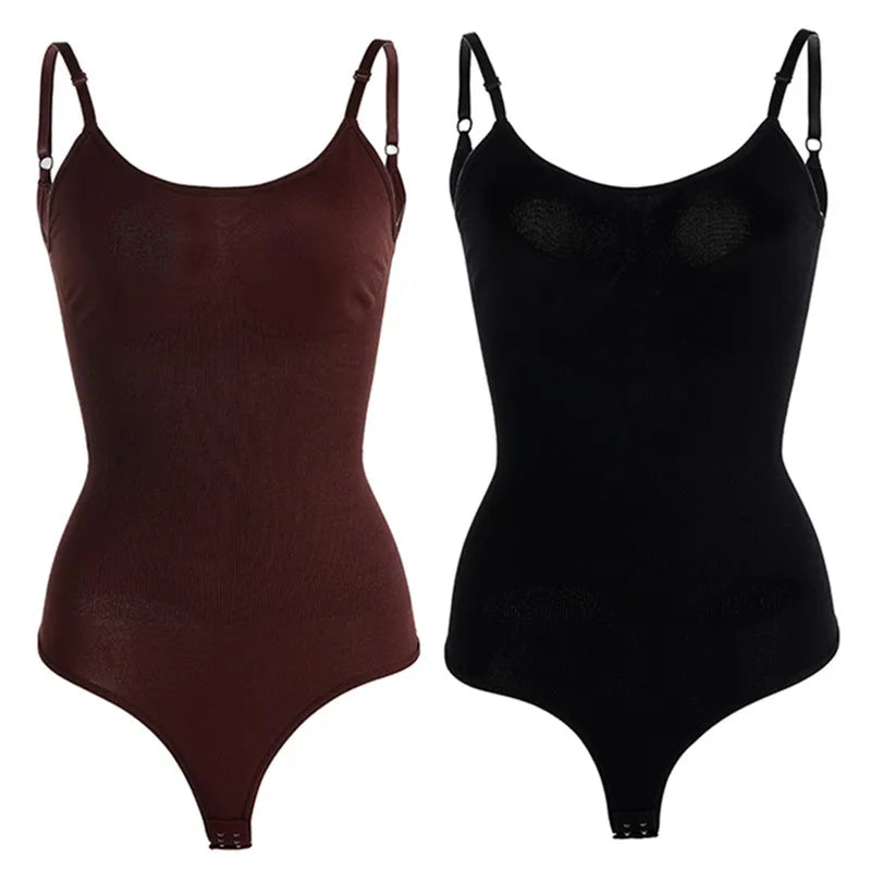 Women Full Body High Elastic Bodysuit Shapewear Seamless Smoothing Tummy Control Waist Trainer Underwear Thong Shaper
