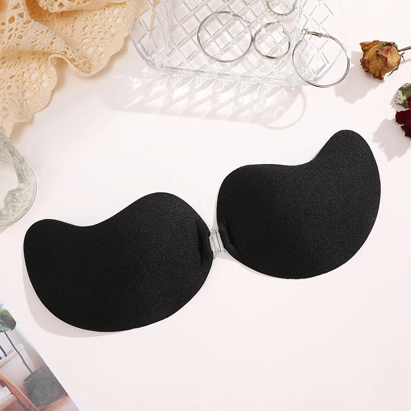 1Pair Women Invisible Underwear Nubra Breast Patch Tow-Color Hypoallergenic Mango Cup Bra Silicone Non-Falling off Thin