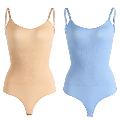 Women Full Body High Elastic Bodysuit Shapewear Seamless Smoothing Tummy Control Waist Trainer Underwear Thong Shaper